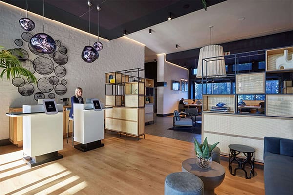 century-city-bridge-water Guests enjoying the facilities in the stylish reception area of the Bridgewater Hotel, ideal accommodation near Century City
